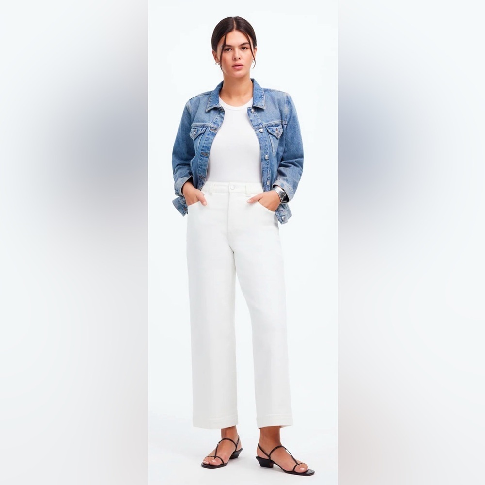 Madewell The Perfect Vintage Wide-Leg Crop Jean, Size 32